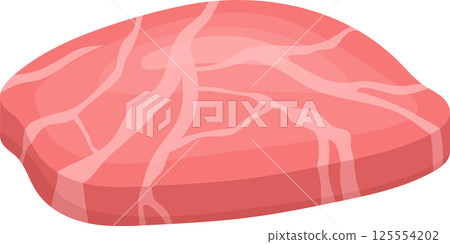 Piece of meat with marbling on top, delicious and ready to cook Piece of meat with marbling on top, delicious and ready to cook 125554202