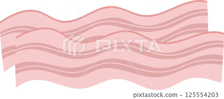 Two strips of crispy bacon, ready for breakfast sandwiches Two strips of crispy bacon, ready for breakfast sandwiches 125554203