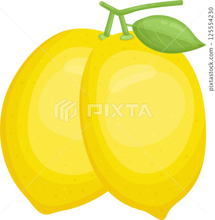 Two vibrant yellow lemons, perfect for summer drinks or baking. Two vibrant yellow lemons, perfect for summer drinks or baking. 125554230