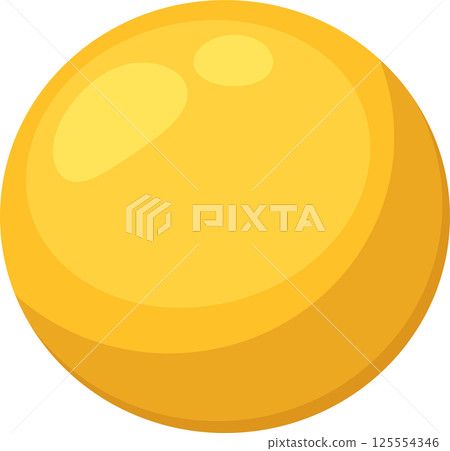 A shiny, bright yellow sphere on a black background. A shiny, bright yellow sphere on a black background. 125554346