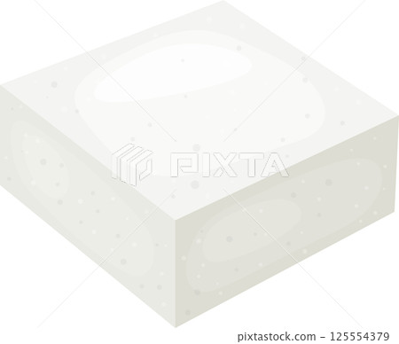 Isometric block with a smooth texture in a neutral color palette Isometric block with a smooth texture in a neutral color palette 125554379
