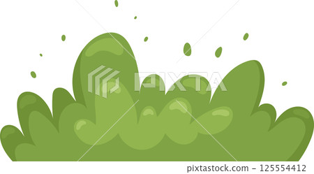 Cartoon green ground cover against black backdrop Cartoon green ground cover against black backdrop 125554412