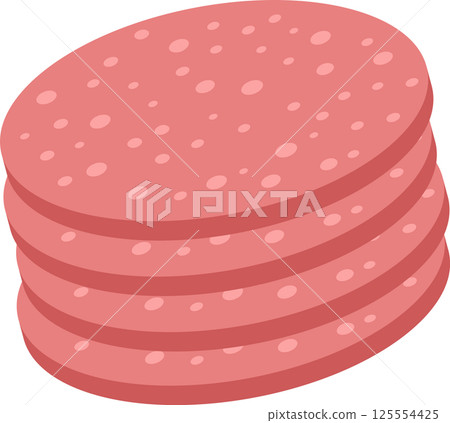 Stacked Salami: Round, Pink Meat Delight, Ready to Serve Stacked Salami: Round, Pink Meat Delight, Ready to Serve 125554425