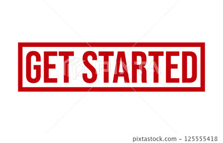 Get Started Rubber Stamp Seal Vector 125555418