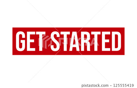 Get Started Rubber Stamp Seal Vector 125555419