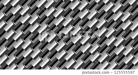 Dark black geometric grid background. Modern dark abstract vector texture. 125555597