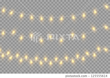 Twinkling string lights are perfect for adding a charming decoration to all your festive events and celebrations 125555614