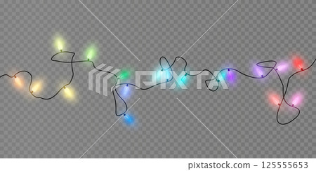 A Vibrant and Colorful String of Decorative Lights Perfectly Designed for Various Festive Occasions and Celebrations A Vibrant and Colorful String of Decorative Lights Perfectly Designed for Various Festive Occasions and Celebrations 125555653