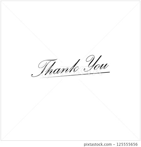 Thank you beautiful quote on white background. Thank you beautiful quote on white background. 125555656
