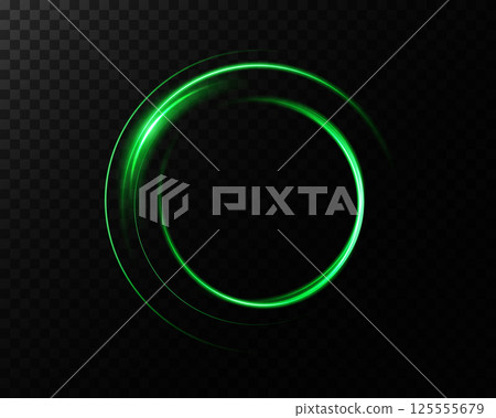 An Elegant Green Circular Motion Effect set against a Dark Background offers a captivating visual experience An Elegant Green Circular Motion Effect set against a Dark Background offers a captivating visual experience 125555679