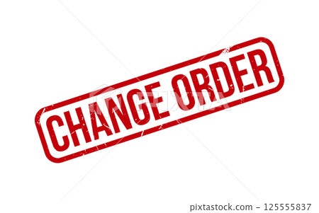 Change Order Rubber Stamp Seal Vector 125555837