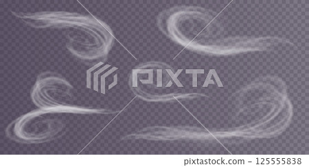 Effects of a Winter Blizzard Swirling Winds and Snow Creating a Unique Atmosphere and Aesthetic Environment 125555838
