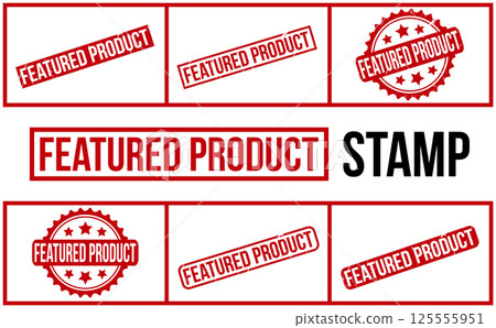 Featured Product Rubber Stamp Set Vector 125555951