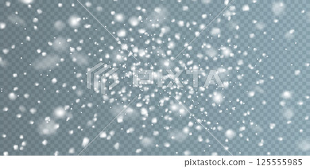 Experience the enchanting Beautiful Snowfall Effect with Soft Blurry Snowflakes gracefully dancing on a Cool Background Experience the enchanting Beautiful Snowfall Effect with Soft Blurry Snowflakes gracefully dancing on a Cool Background 125555985