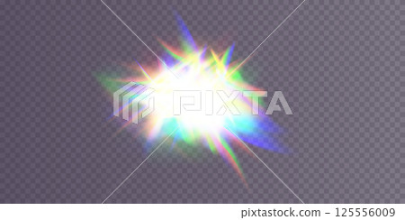 A Beautiful and Colorful Light Flare Effect Ideal for Use in Various Design Projects and Creative Art Pursuits A Beautiful and Colorful Light Flare Effect Ideal for Use in Various Design Projects and Creative Art Pursuits 125556009