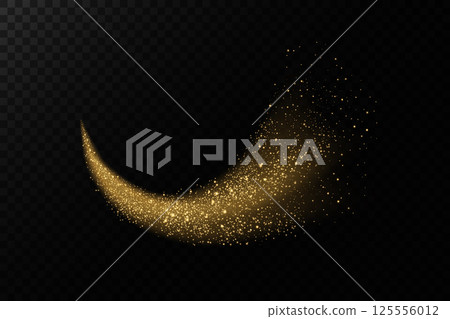 An Elegant Design Showcasing a Beautiful Golden Crescent Sparkle That Truly Captivates the Imagination 125556012