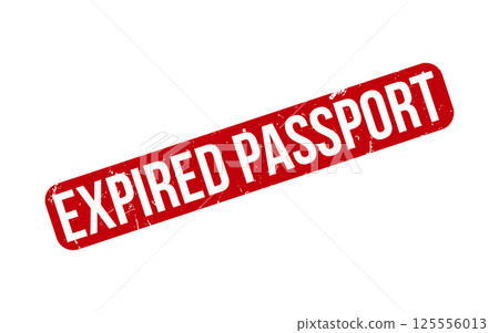 Expired Passport Rubber Stamp Seal Vector 125556013