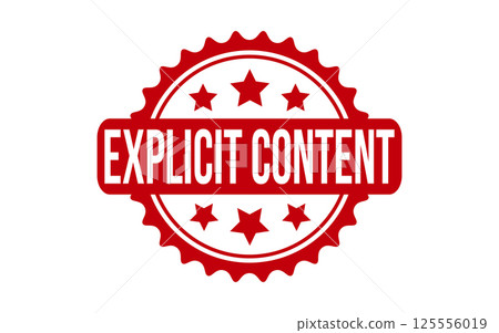 Explicit Content Rubber Stamp Seal Vector Explicit Content Rubber Stamp Seal Vector 125556019