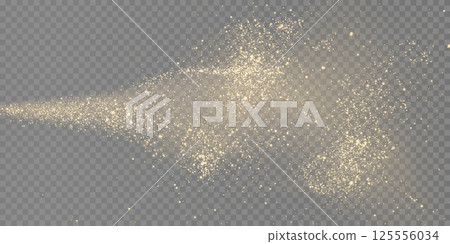 Enjoy the dazzling Golden Glittering Particles on a Transparent Background, ideal for Creative Projects Enjoy the dazzling Golden Glittering Particles on a Transparent Background, ideal for Creative Projects 125556034