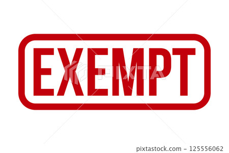 Red Exempt Rubber Stamp Seal Vector 125556062