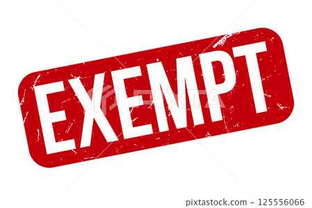 Exempt rubber grunge stamp seal vector 125556066