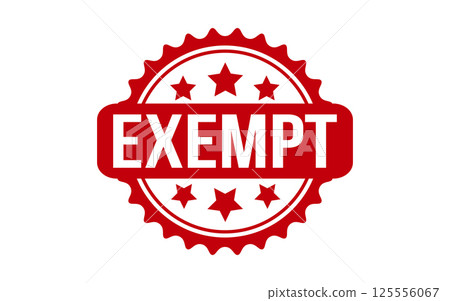 Exempt rubber grunge stamp seal vector 125556067