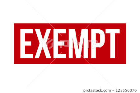 Exempt Rubber Stamp Seal Vector 125556070
