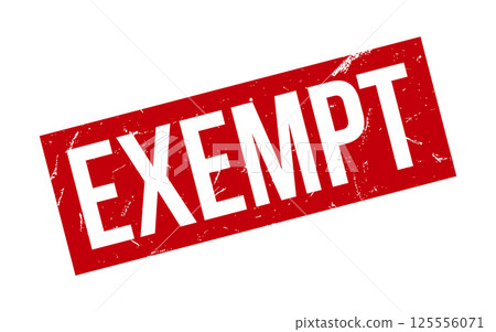 Exempt Rubber Stamp Seal Vector 125556071