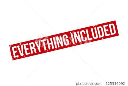 Everything Included Rubber Stamp Seal Vector 125556092