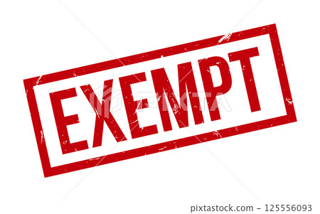 Red Exempt Rubber Stamp Seal Vector 125556093