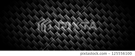 Dark black geometric grid background. Modern dark abstract vector texture. 125556100
