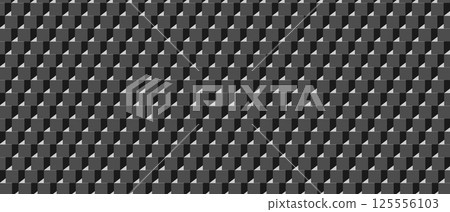 Dark black geometric grid background. Modern dark abstract vector texture. 125556103