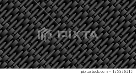 Dark black geometric grid background. Modern dark abstract vector texture. 125556115