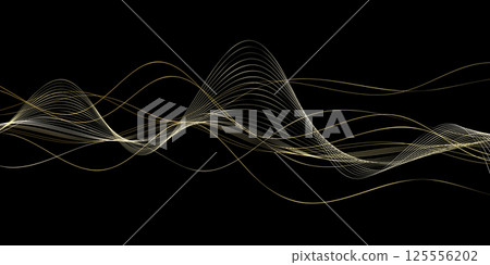 modern abstract wave lines on black background vector modern abstract wave lines on black background vector 125556202