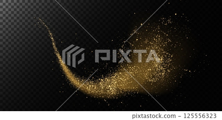 The Elegant Gold Glitter Splash Effect beautifully contrasts against a Dark Background for a stunning visual impact The Elegant Gold Glitter Splash Effect beautifully contrasts against a Dark Background for a stunning visual impact 125556323