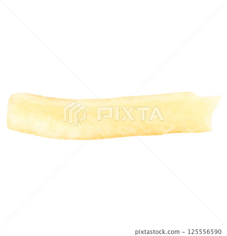 A pile of fried french fries isolated on white background 125556590