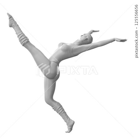 3D Female ballet dancer sculpture 125556656