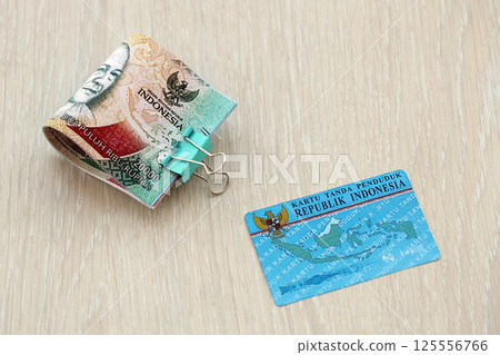 Indonesian national electric identity card called E-KTP or Kartu Tanda Penduduk 125556766