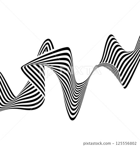 Abstract stripes black and white wave line background optical art. Vector illustration. Eps 10 Abstract stripes black and white wave line background optical art. Vector illustration. Eps 10 125556802