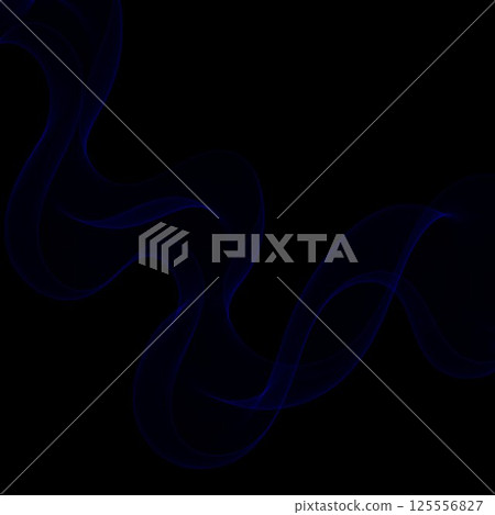 Abstract blue smoke wave on black background. Eps 10 125556827