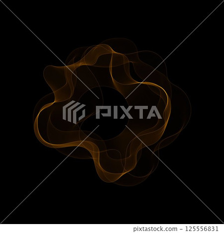 Gold Round wave circle. Abstract decor element. Eps 10 Gold Round wave circle. Abstract decor element. Eps 10 125556831