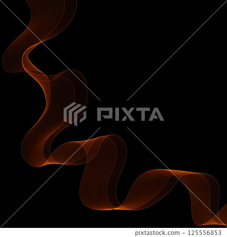 Orange wave on a black background. Abstract vector pattern. Eps 10 125556853