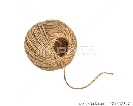 Jute twine. Hemp thread 125557297
