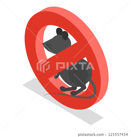 3D Isometric Flat Vector Illustration of Pest Control, Protection from Harmful Insects and Rodents. Item 1 3D Isometric Flat Vector Illustration of Pest Control, Protection from Harmful Insects and Rodents. Item 1 125557434