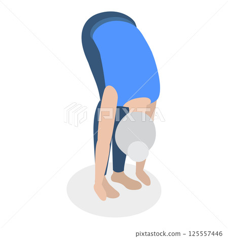 3D Isometric Flat Vector Illustration of Chakra Systems , Collection of Yoga Poses for Women. Item 25 3D Isometric Flat Vector Illustration of Chakra Systems , Collection of Yoga Poses for Women. Item 25 125557446