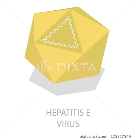 3D Isometric Flat Vector Illustration of Hepatitis Viruses, Liver Disease. Item 1 125557549