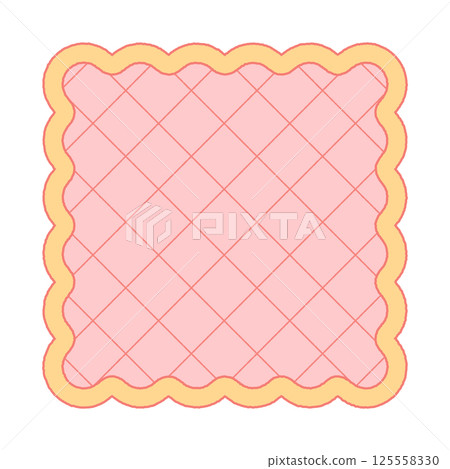 Hand-drawn decorative frames like picture frames - Pop and cute square background and border materials 125558330