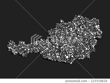 Creative map Austria from random dots 125558616