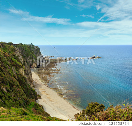 Churin beach, Asturias, Spain. 125558724