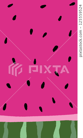Cute summer watermelon vector background, holiday fruit brochure, flyer or poster graphic design backdrop 125559524